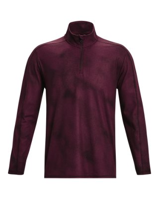 Sudadera UA Meridian Printed &frac14; Zip para hombre, Red, pdpMainDesktop image number 7