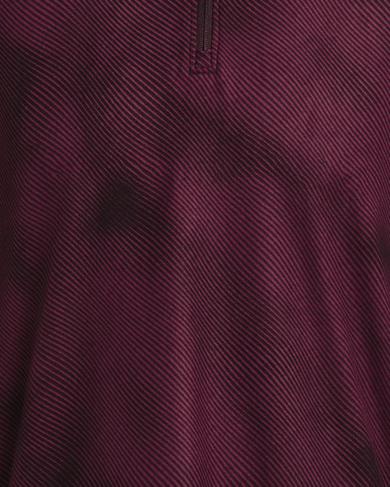 Camiseta con cremallera de ¼ UA Meridian con estampado para hombre, Maroon, pdpMainDesktop image number 7
