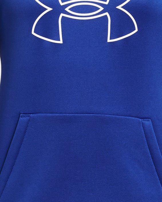Felpa con cappuccio Armour Fleece® Big Logo da ragazza, Blue, pdpMainDesktop image number 0