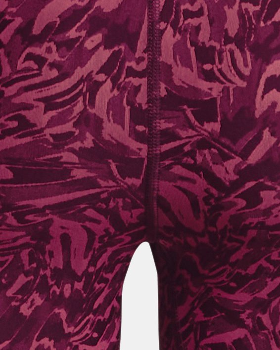 女士UA Meridian Jacquard單車短褲 in Purple image number 5