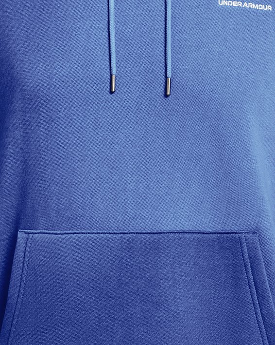 Herren UA Essential Fleece Hoodie, Blue, pdpMainDesktop image number 4