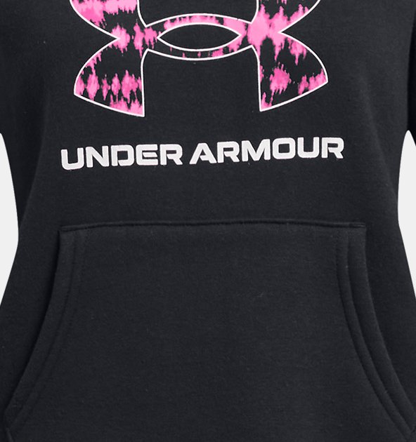 Under Armour Girls' UA Rival Fleece Big Logo Print Fill Hoodie