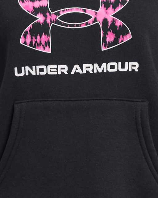 Girls' UA Rival Fleece Big Logo Print Fill Hoodie | Under Armour