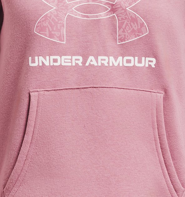 Under Armour Girls' UA Rival Fleece Big Logo Print Fill Hoodie