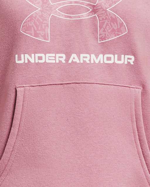 Girls' UA Rival Fleece Big Logo Print Fill Hoodie