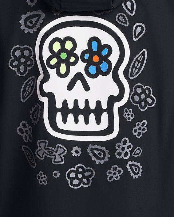 Cortavientos UA Stretch Woven Day Of The Dead para hombre, Black, pdpMainDesktop image number 7