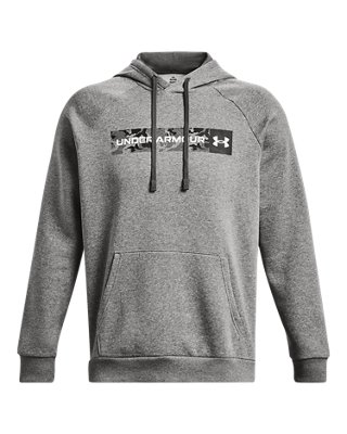 Men s UA Rival Fleece Camo Chest Stripe Hoodie Under Armour