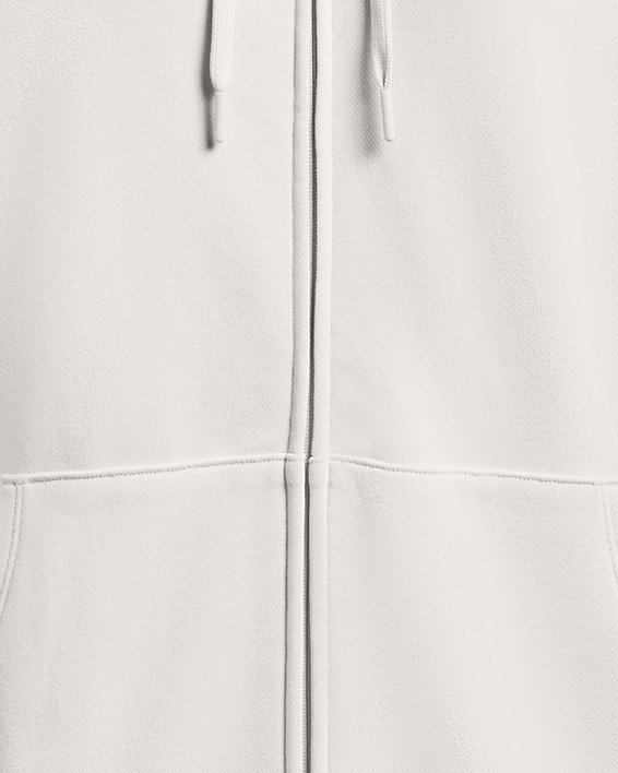 Women's Project Rock Heavyweight Terry Oversized Full-Zip in White image number 4