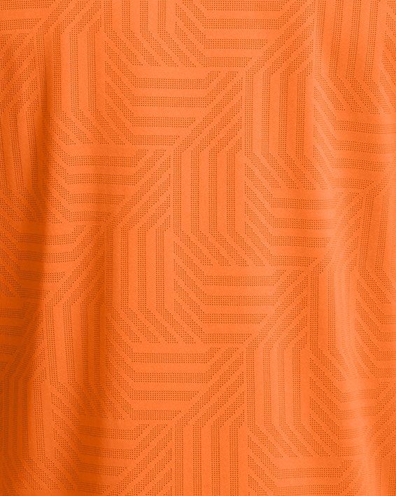 Men's UA Tech™ Vent Geotessa Short Sleeve, Orange, pdpMainDesktop image number 4