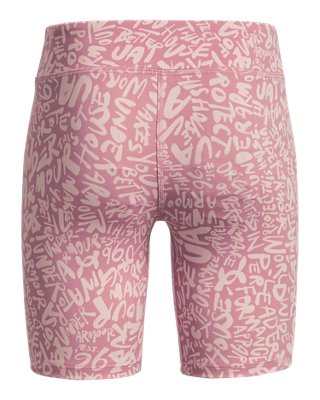 女童UA Motion印花單車短褲 image number 1