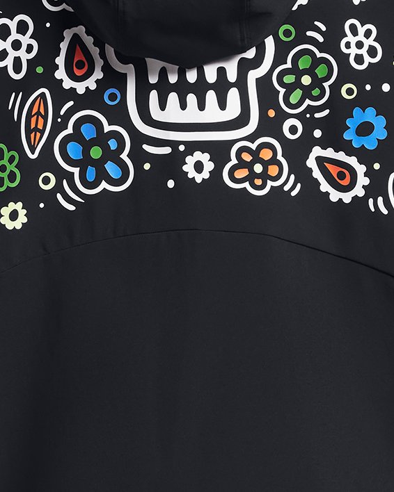 Chamarra UA Day Of The Dead Woven Full-Zip para mujer, Black, pdpMainDesktop image number 6