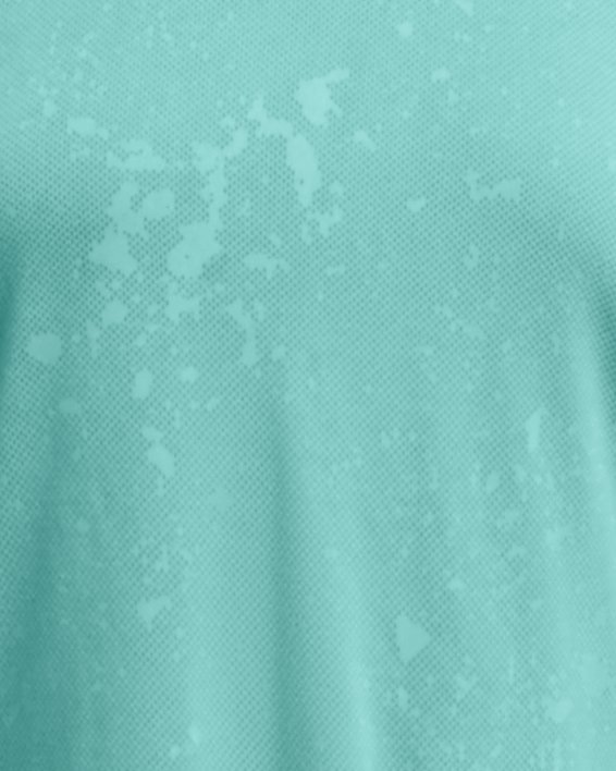 Haut à manches courtes UA Launch Splatter pour femme, Green, pdpMainDesktop image number 2