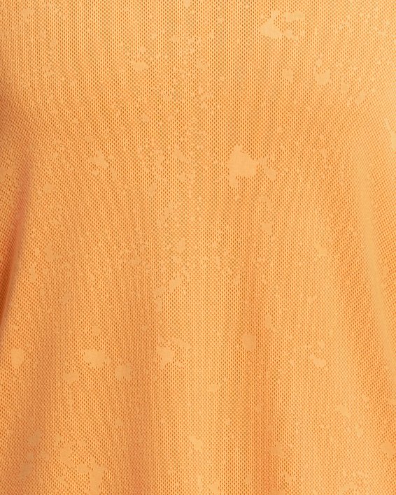 Haut à manches courtes UA Launch Splatter pour homme, Orange, pdpMainDesktop image number 2