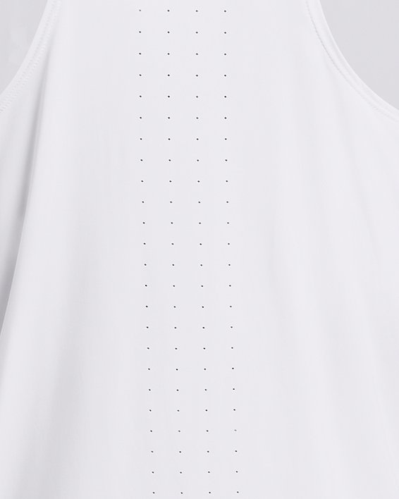 Men's UA Launch Elite Singlet, White, pdpMainDesktop image number 4