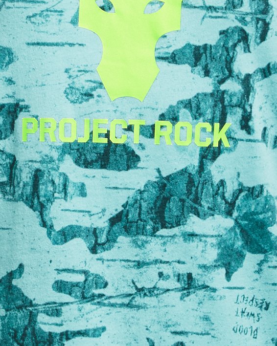 เสื้อแขนสั้น Project Rock Printed Graphic สำหรับเด็กผู้ชาย in Green image number 0