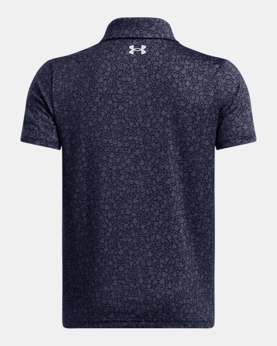 Under Armour Boys Playoff Printed Golf Polo Shirt - Green/Navy Under Armour Boys Playoff Printed Golf Polo Shirt - Green/Navy