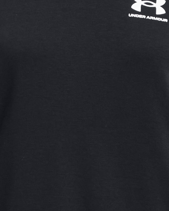 Dziewczęca bluza z kapturem i krótkimi rękawami UA Rival Terry, Black, pdpMainDesktop image number 0