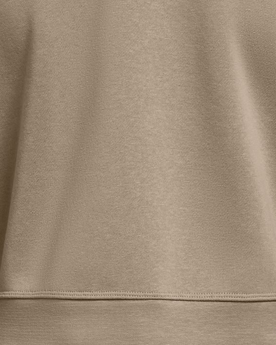 Damesshirt UA Icon Fleece Crop met ronde hals, Brown, pdpMainDesktop image number 4
