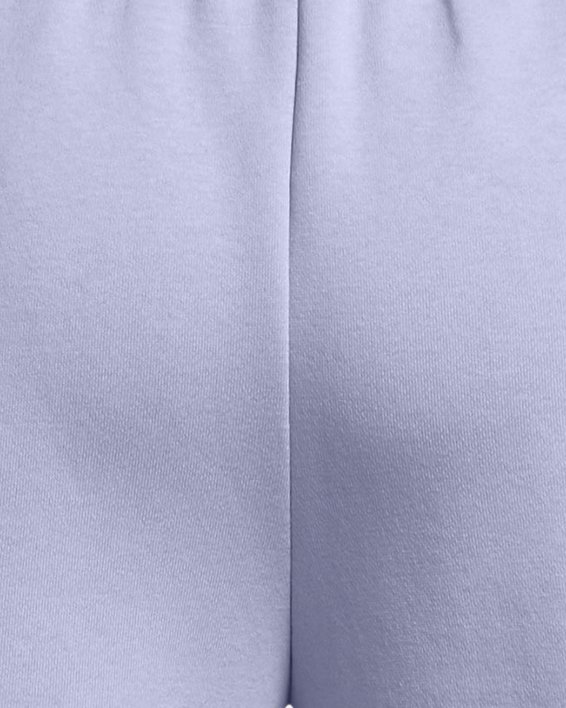 女士UA Rival Fleece短褲 in Purple image number 6