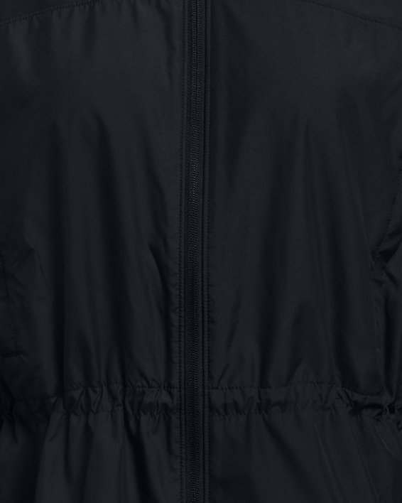 Veste oversize entièrement zippée UA Vanish Elite Woven pour femme, Black, pdpMainDesktop image number 4