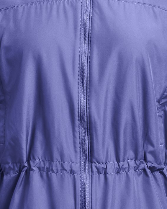 Veste oversize entièrement zippée UA Vanish Elite Woven pour femme, Purple, pdpMainDesktop image number 4