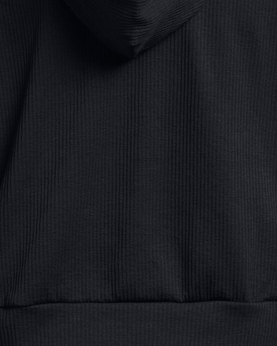 Sweat à capuche côtelé oversize UA Journey pour femme, Black, pdpMainDesktop image number 5