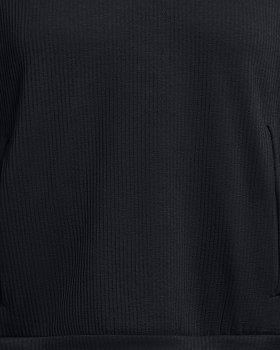 Sweat à capuche côtelé oversize UA Journey pour femme, Black, pdpMainDesktop image number 4