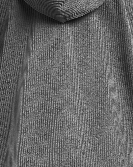 Sweat à capuche côtelé oversize UA Journey pour femme, Gray, pdpMainDesktop image number 4
