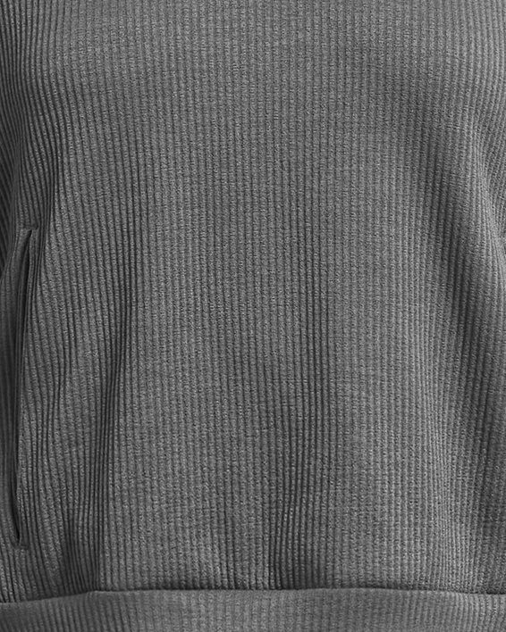 Sweat à capuche côtelé oversize UA Journey pour femme, Gray, pdpMainDesktop image number 3