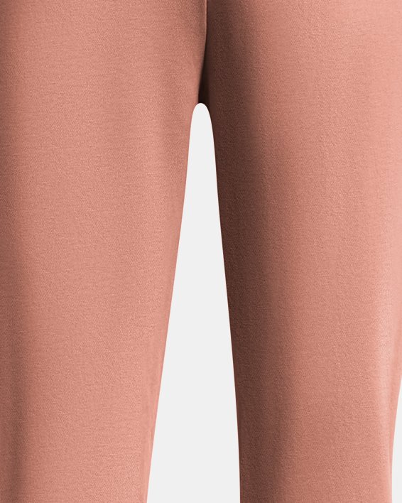 Pantaloni UA Rival Terry Wide Leg Crop da donna, Pink, pdpMainDesktop image number 5