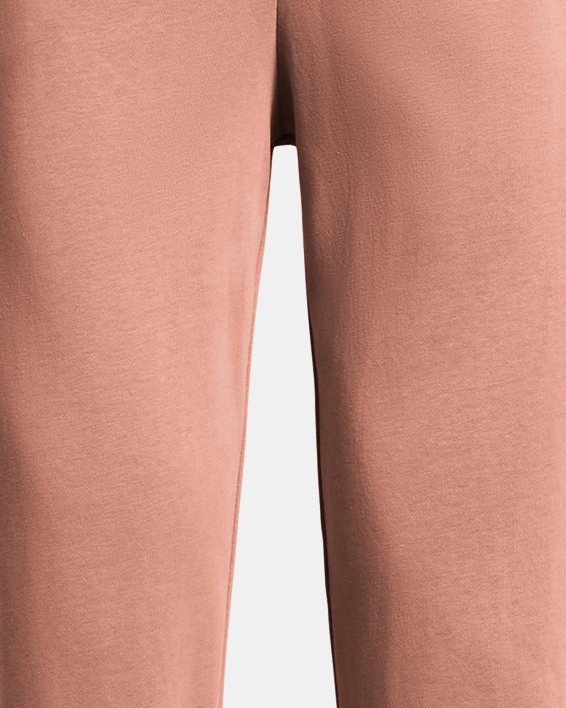 Pantalón tobillero de pernera ancha UA Rival Terry para mujer, Pink, pdpMainDesktop image number 4