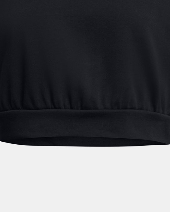 Damesshirt UA Rival Terry Oversized Crop met ronde hals, Black, pdpMainDesktop image number 2