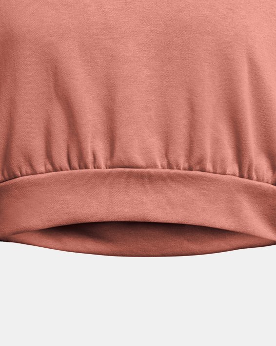 Women's UA Rival Terry Oversized Crop Crew in Pink image number 2