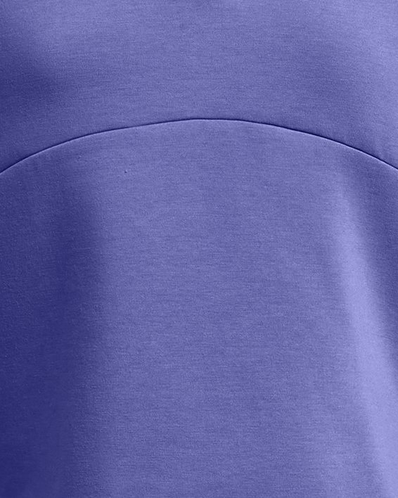 Crop top UA Unstoppable Fleece Rugby para mujer, Purple, pdpMainDesktop image number 4
