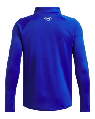 Топ Under Armour UA Tech™ ¼ Zip для мальчиков, цвет: Королевский синий / Белый — фото 2