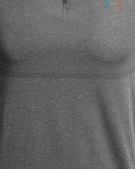 Bluza męska UA Vanish Elite Seamless z krótkim suwakiem, Gray, pdpMainDesktop image number 4