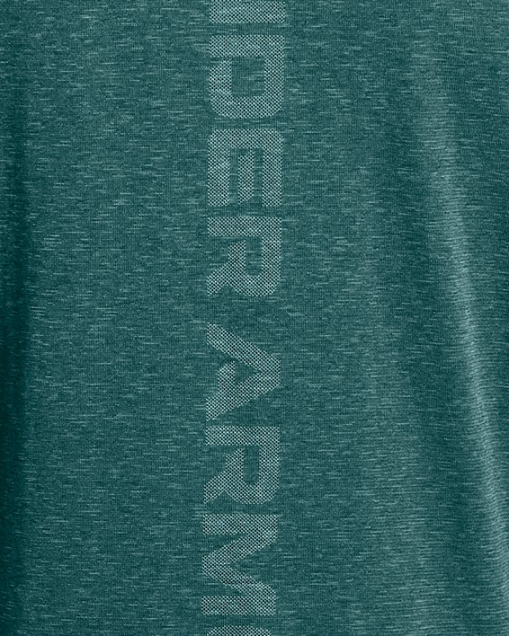 Men's UA Vanish Elite Seamless Wordmark Short Sleeve, Blue, pdpMainDesktop image number 5