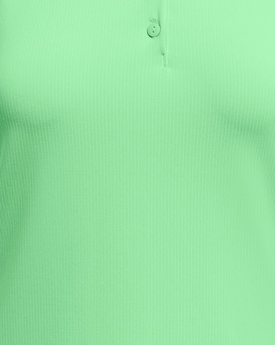 UA Playoff Ärmelloses Jacquard-Poloshirt für Damen, Green, pdpMainDesktop image number 2