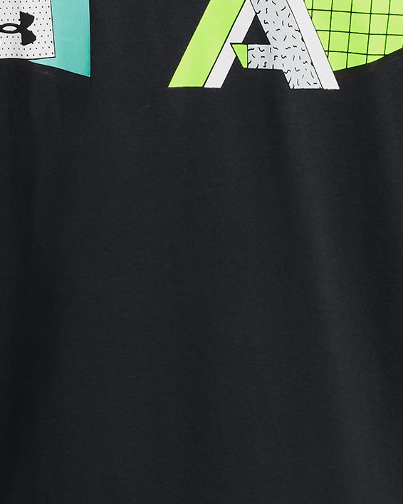 UA Color Block Kurzarm-Oberteil mit Logo auf der linken Brust für Herren, Black, pdpMainDesktop image number 3