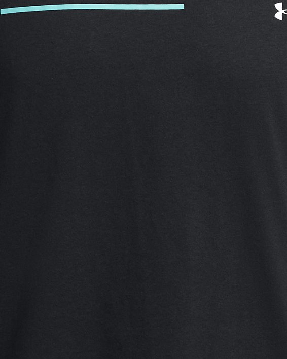 男士UA Colorblock Wordmark短袖T恤 in Black image number 2
