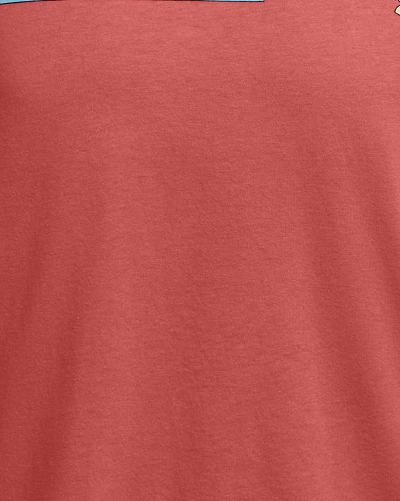 Men's UA Colorblock Wordmark Short Sleeve in Red image number 2