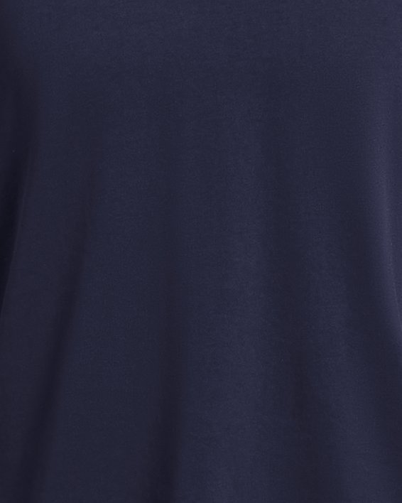 Men's UA Heavyweight Armour Label Short Sleeve, Blue, pdpMainDesktop image number 3