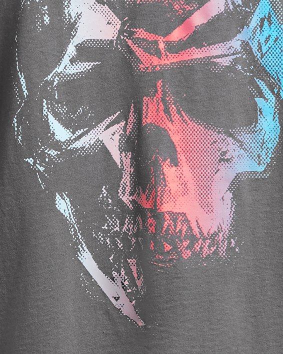 Camiseta de manga corta UA Dusk To Dawn Skull para hombre, Gray, pdpMainDesktop image number 5