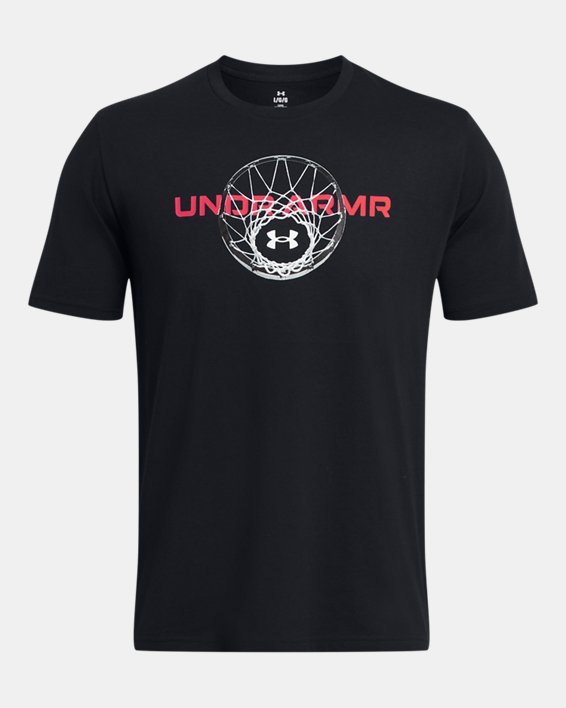 T-shirt avec imprimé filet de basketball UA pour hommes