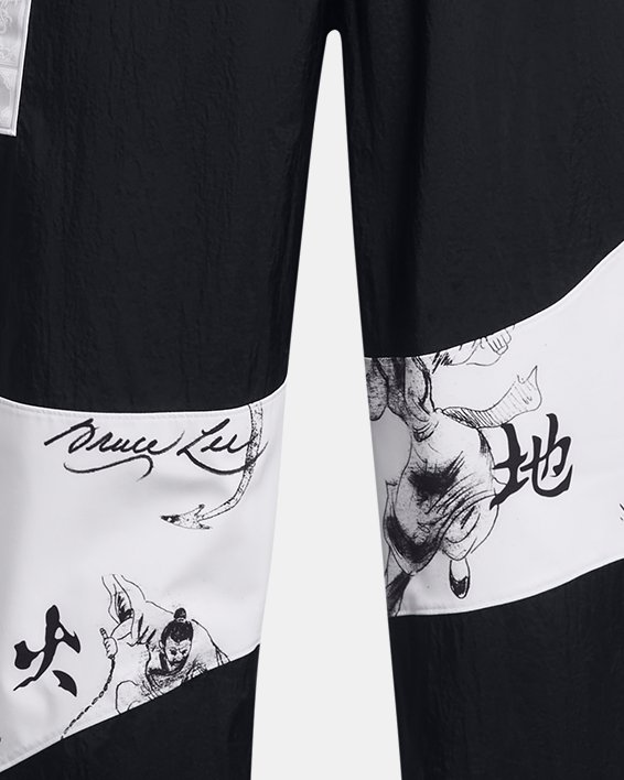 Men's Curry x Bruce Lee Lunar New Year 'Wind' Crinkle Pants in Black image number 5
