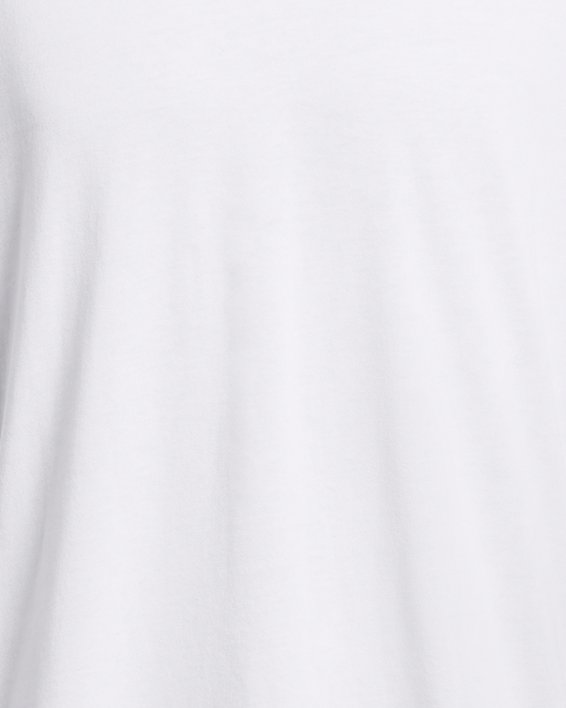 Men's UA Heavyweight Tonal Wordmark Long Sleeve, White, pdpMainDesktop image number 3