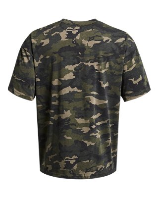 男士UA Heavyweight Printed Heather短袖T恤 image number 1