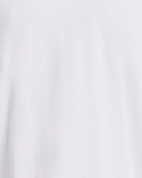 Men's UA Heavyweight Logo Overlay Embroidered Short Sleeve, White, pdpMainDesktop image number 2