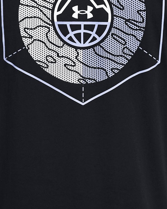 男士UA Outdoor Cube短袖T恤 in Black image number 3