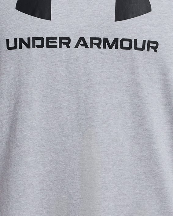 Men's UA Sportstyle Logo Short Sleeve, Gray, pdpMainDesktop image number 2